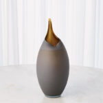 Frosted Vase w/Amber Casing - Image 2