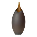 Frosted Vase w/Amber Casing - Image 6