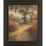 Garden Pathway Wall Art - 22" x 26" - Dark Chocolate Frame