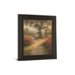 Garden Pathway Wall Art - 22" x 26" - Dark Chocolate Frame - Image 2