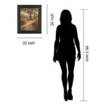 Garden Pathway Wall Art - 22" x 26" - Dark Chocolate Frame - Image 4