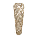 Gathel Aluminum Metal Art Deco Inspired Arched Geometric Decorative Vase - Image 2