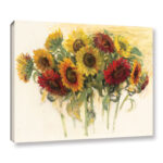 Gathering Sunflowers by Carol Rowan Painting on Canvas - Image 2