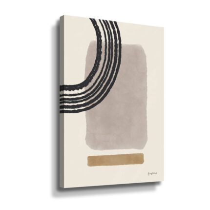 Geo Abstract III by Becky Thorns, Midcentury Modern Boho Pink, Blue, & Orange Minimalist Canvas Wall Art - Chic Decora