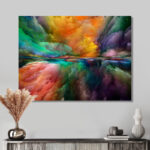 Gerard Colorful and Dark Gradient Clouds - Graphic Art on Canvas