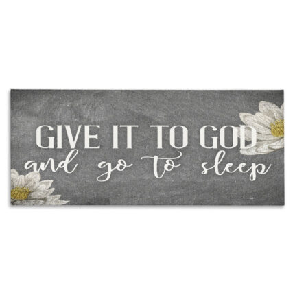 Give It to God Phrase Rustic Distressed Gray by Kim Allen – Graphic Art Print - Chic Decora