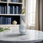 Glacier Bay Layered Cylindrical Glass Vase- Tall - Image 3