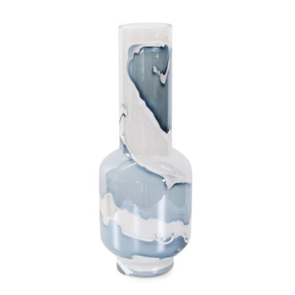 Glacier Bay Layered Cylindrical Glass Vase- Tall