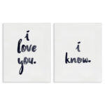 Glam I Love You Phrase 2 pc Wall Plaque by House of Lulu