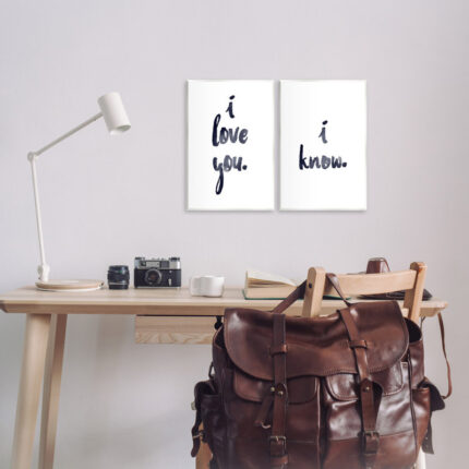 Glam I Love You Phrase 2 pc Wall Plaque by House of Lulu - Chic Decora