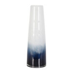 Glass Blue and White Ombre Cylinder Waters Vase - Image 8