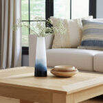 Glass Blue and White Ombre Cylinder Waters Vase - Image 2