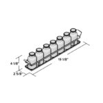 Glass Bottles on a Rectangle Metal Tray with Handles - Image 4