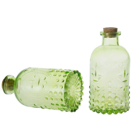 Glass Decorative Bottle (Set of 2) - Chic Decora