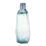Glass Handmade Blown Decorative Blue Vase - Image 5