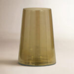 Glass Vase Glass Sleek Contemporary Silhouette with Modern Tapered Design and Smooth Minimalist Form for Decorative Display.