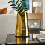 Glass Vase Glass Sleek Contemporary Silhouette with Modern Tapered Design and Smooth Minimalist Form for Decorative Display. - Image 4
