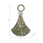 Glass Vase Handblown Decorative Art with Sculptural Ring Stopper and Flared Textured Body in Contemporary Glam Modern Design for Shelf Mantel or Tabletop Display Accent Decor - Image 4