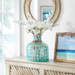 Glass Vase with Textured Round Accents and Twine Detail, Handcrafted Decorative Design with Unique Artisan Appeal, Durable Glass Construction with Natural Decorative Rope Embellishment - Image 5