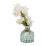 Glass Vase with Textured Round Accents and Twine Detail, Handcrafted Decorative Design with Unique Artisan Appeal, Durable Glass Construction with Natural Decorative Rope Embellishment - Image 8