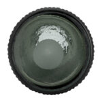 Glass Vase with Vertical Ribbed Detailing and Round Stopper Accent Aligned to Coastal Trend for Modern Decorative Display in Contemporary Interior Settings. - Image 8