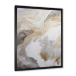 Gold And Grey Abstracted Line Artistry V - Abstract Line Art Canvas Prints - Image 2