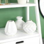 Gold Ceramic Decorative Vase with Varying Patterns Set