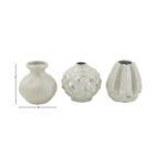Gold Ceramic Decorative Vase with Varying Patterns Set - Image 3