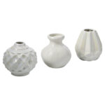 Gold Ceramic Decorative Vase with Varying Patterns Set - Image 5