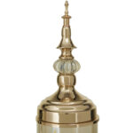 Gold Metal Living Room Decorative Jars with Finial Lids - Image 3