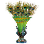 Grand Plumage Peacock Table Vase