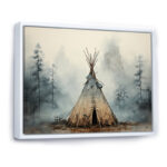 Gray Native play tent. Whispers Of Spirit On Canvas Print - Art Framed Canvas Print - Image 2