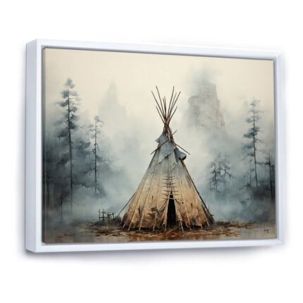 Gray Native play tent. Whispers Of Spirit On Canvas Print – Art Framed Canvas Print - Chic Decora