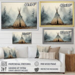 Gray Native play tent. Whispers Of Spirit On Canvas Print - Art Framed Canvas Print - Image 4