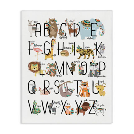 Greeley Boho Animal ABCs Canvas Art - Chic Decora