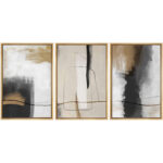 Grunge Abstract Paint Stroke Effect Tan Gray Neutral Organic Modern Pictures Framed Canvas Abstract Living Room Wall Art Painting Print - Image 7