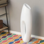 Hada White Floor Vase