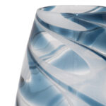 Hand-Blown Glass Vase with Elegant Swirl Design - Image 3