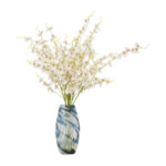Hand-Blown Glass Vase with Elegant Swirl Design - Image 5