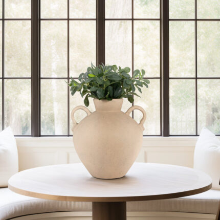 Handcrafted Terracotta Pottery Vase with Double Handles – Timeless Decorative Accent for Any Space - Chic Decora