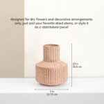 Handmade Ecomix Decorative Vase with Ribbed Detailing - Modern Accent for Home Decor - Image 4