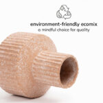 Handmade Ecomix Decorative Vase with Ribbed Detailing - Modern Accent for Home Decor - Image 6