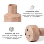 Handmade Ecomix Decorative Vase with Ribbed Detailing - Modern Accent for Home Decor - Image 7