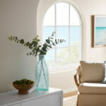 Hatto Textured Glass Vase with Circular Raised Pattern and Narrow Neck for Decorative Display and Modern Accent Styling in Living Room or Entryway Shelf Decor - Image 4