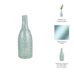 Hatto Textured Glass Vase with Circular Raised Pattern and Narrow Neck for Decorative Display and Modern Accent Styling in Living Room or Entryway Shelf Decor - Image 5