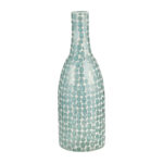 Hatto Textured Glass Vase with Circular Raised Pattern and Narrow Neck for Decorative Display and Modern Accent Styling in Living Room or Entryway Shelf Decor - Image 8