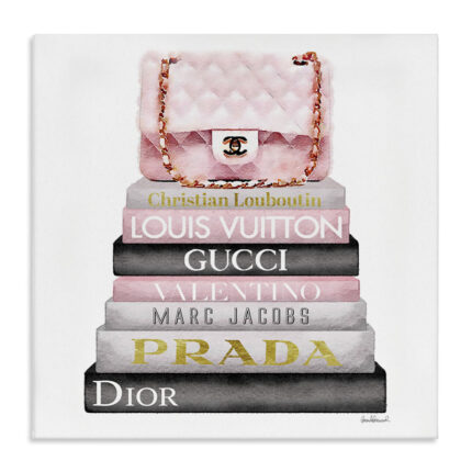 High Fashion Bookstack Padded Bag – Advertisements Print - Chic Decora