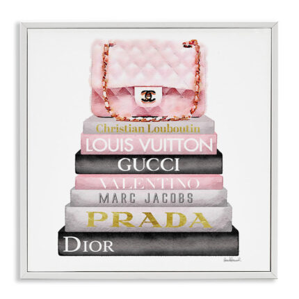High Fashion Bookstack Padded Bag – Advertisements Print - Chic Decora
