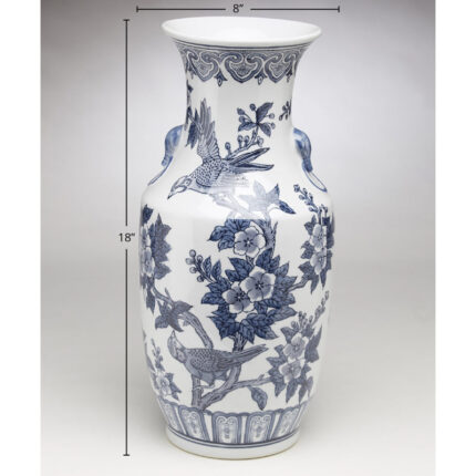 Hocking Bird and Floral Table Vase - Chic Decora