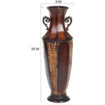 Hosley Decorative Embossed Metal Tall Floor Vase 24 Inch High. Ideal Gift for Weddings Party Spa Reiki Meditation Settings - Image 5